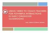 USING VIDEO TO COACH TEACHERS FOR POWERFUL …€¦ · Tell us about your experience with video. 1. I have extensive experience using video in my work. 2. I have some experience using