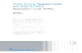 Voice Quality Measurements with R&S ROMES Application Note ... · The timing in this example refers to a sample length of 8.4 seconds. The timing will change if the voice sample is