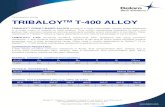 TRIBALOYTM T-400 ALLOY - Deloro · T-400 Bal. 8,5 28,5