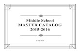 Middle School MASTER CATALOG 2015-2016...Middle School Master Catalog for 2015-2016 Subj Area Course number Course Name/ Report Card Title t rm State Description/Alternate Name State