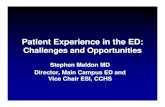 Challenges and Opportunities...• Best practices. CCHS ED Admission Rates 2013 ... Adapted from EMP Patient Satisfaction Academy. Drivers of ED Patient Satisfaction: The Data. 0 2000