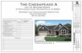 The Chesapeake A · morning room. gas fireplace in great room. brick wainscot wrap. 1-story ht. brick wrap. 8' basement. additional window package. interior trim package. 9' basement.
