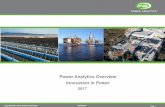 Power Analytics Overview Innovation in Power · Panama’s Energy Sector: A New Era National Energy Plan 2015-2050 Panama’s Smart Grid goals: • As Panama moves forward, the government