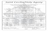 Saint Cecilia/Holy Agony · ST. CECILIA / HOLY AGONY NEW YORK, NY October 7, 2018, $5,472.74Offertory for the same Sunday, 2017:$4,717.02Thank you RCIA: We shall have the rite of