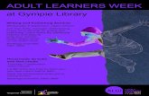 ADULT LEARNERS WEEK - gympie.qld.gov.au€¦ · Writing and Publishing Seminar Wednesday 6 September, 10am-12noon Join Dan Kelly, manager of Boolarong Press, for a seminar on writing