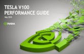 PERFORMANCE GUIDE TESLA V100 - One Stop Systems · 2018. 7. 23. · CPU Server: Dual Xeon Gold 6140@2.30GHz, GPU Servers: same CPU server w/ V100 PCIe or V100 SXM2 on 8X v100 config