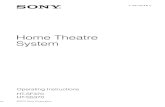 Home Theatre System · ©2010 Sony Corporation 4-168-166-11(1)Home Theatre System Operating Instructions HT-SF370 HT-SS370