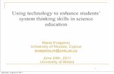 Using technology to enhance students’ system thinking ... · WISE & Models (StageCast Creator) Designed within WISE (Web-based Inquiry Science Environment) platform (Linn et al.,