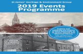 St James’ Heritage & Environment Group 2019 Events Programme · a programme of events, projects, exhibitions and publications. Contact: c/o Pendower Good Neighbour Project, 12/14