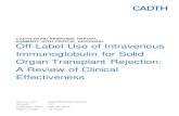 CADTH RAPID RESPONSE REPORT: SUMMARY WITH CRITICAL ... OffLab… · IVIG = Intravenous immunoglobulin; SCIG = Subcutaneous immunoglobulin. Exclusion Criteria Articles were excluded