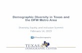 Demographic Diversity in Texas and the DFW Metro Area · 2 New Braunfels TX 8.0 79,152 3 Pflugerville TX 6.5 63,359 4 Ankeny IA 6.4 62,416 5 Buckeye AZ 5.9 68,453 6 Georgetown TX