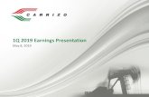 1Q 2019 Earnings Presentation · This presentation contains statements concerning the Company’s intentions, expectations, projections, assessments of risks, estimations, beliefs,