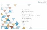 Aurubis AG Metals for Progress · 2017. 12. 12. · UBS AG (Schweiz) » Allianz Global ... Okt 15 Jan 16 Apr 16 Jul 16 Okt 16 Jan 17 Apr 17 Jul 17 Okt 17 TC/RCs für Kupferkonzentrate