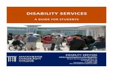 Manchester Community College - Dsability support manual · 2019. 1. 16. · Manchester, CT 06045-1046 860-512-3590 Fax: 860-512-3591 DISABILITY SERVICES ... Disability Services works