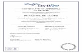 CERTIFICATE OF APPROVAL No CF 5140 · 2013. 3. 20. · CERTIFICATE No CF 5140 PILKINGTON UK LIMITED Page 6 of 28 Signed Issued: 20th March 2013 Valid to: 19th March 2018 PILKINGTON