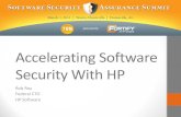 Accelerating Software Security With HP...HP Software BTO portfolio Business outcomes Project & Portfolio Management Center CIO Office CTO Office SOA Center SAP, Oracle, SOA, J2EE,