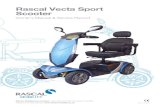 Rascal Vecta Sport Scooter - Amazon Web Services · 2019. 8. 29. · Electric Mobility Euro Ltd has designed this powerful, durable, medium range, road-capable scooter for comfort