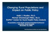 Changing Rural Populations and Impact on Public Policy · Changing Rural Populations and Impact on Public Policy. Keith J. Mueller, Ph.D. Michael . Shambaugh-Miller, Ab.D. RUPRI*