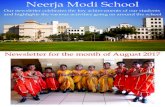Neerja Modi School€¦ · Ganesh Chaturthi Celebration Pre- Primary children celebrated Ganesh Chaturthi festival on Thursday, August 24, 2017 with great enthusiasm. They saw the