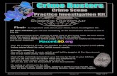 Crime Busters kit insert - Macomb Science Olympiad...Crime Busters First-An important note about your Crime Scene Investigation Kit. Be absolutely sure you’re using the current rules,