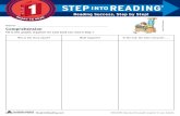 Reading Success, Step by Step! · Reading Success, Step by Step! R E A D Y T O R A D R E A D I N G PA R A G R P H S StepIntoReading.com Educators: reproduce this activity sheet for