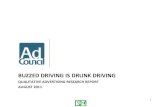 QUALITATIVE ADVERTISING RESEARCH REPORT ......Suggestions for the Creative Brief – Message o The message that “Buzzed driving is drunk driving” is informative, eye-opening, succinct