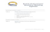 Board of Governors’ Agendas/10-2013 Agenda.pdf · 2018. 6. 4. · Board of Governors’ Meeting Agenda – Page 2 Board of Governors’ Quarterly Meeting Agenda Boardroom, First