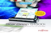 ScanSnap S1300i · keyword entry, and searchable PDF conversion. CardMinder 4.1 provides PC users a fast way to capture both sides of a business card, extract the information automatically,