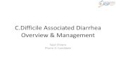 C.Difficile Associated Diarrhea Overview & Management · Vancomycin 125 mg PO/NG four times daily for 10-14 days +/-Metronidazole 500 mg IV three times daily for 1-14 days Vancomycin