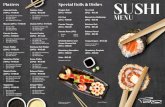 Platters Special Rolls & Dishes SUSHIparrotsrestaurants.co.za/menus/Parrots_Sushi_Menu... · Sensation Platter (18PC) - R143.90 • 8pc Strawberry Sensation • 8pc Strawberry Droplets
