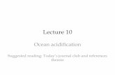 Lecture 10 - Stanford Universitydionne.stanford.edu/MatSci202_2011/Lecture10_ppt.pdf · Lecture 10 Ocean acidification Suggested reading: Today’s journal club and references therein