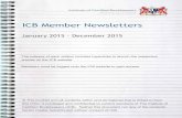 ICB Member Newsletters · ICB Member Newsletters . January 2015 – December 2015 . Instructions Use the blue tabs to navigate between months “PDF version” will allow you to immediately