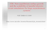 ITR: Non-equilibrium surface growth and the scalability of ... · 1 ITR: Non-equilibrium surface growth and the scalability of parallel discrete-event simulations for large asynchronous