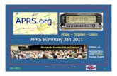 APRS · That APRS is just Vehicle Tracking instead of a Real-Time Information Distribution System. That APRS is dependent on GPS for its value (GPS is not needed. See Objects). Failure
