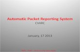 Automatic Packet Reporting System · Automatic Packet Reporting System (APRS) •APRS is a radio-based system of real time tactical data using the internet •The data includes messages,