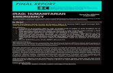 IRAQ: HUMANITARIAN · Iraq: Humanitarian Emergency; Appeal no. 05EA026; Interim Final Report 2 • Reduce the number of deaths, illnesses and impact from diseases and public health