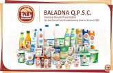 BALADNA Q.P.S.C.€¦ · 6/30/2020  · information related to the Company. Neither Baladna Q.P.S.C., its subsidiaries, its Directors or management make any representation regarding,