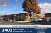 24,582 SF AVAILABLE FOR LEASE€¦ · 3401 Philadelphia, PA 19134 24,582 SF AVAILABLE FOR LEASE Gaul Street For Additional Information: The Flynn Company (215) 561-6565