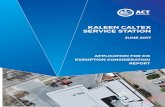 KALEEN CALTEX SERVICE STATION - planning.act.gov.au€¦ · The Kaleen Caltex Service Station EIS exemption application relates to land in the suburb of Kaleen, Australian Capital