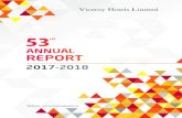 ANNUAL REPORT - Viceroy Hotels data/ANNUAL REPORTS...ANNUAL REPORT 2018 ANNUAL REPORT 2018 NOTICE Notice is hereby given that the 53rd Annual General Meeting of the Members of ‘Viceroy
