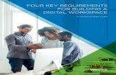 FOUR KEY REQUIREMENTS FOR BUILDING A DIGITAL WORKSPACE The rapid adoption of new modern apps (SaaS and