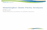 Washington State Parity Analysis · 3. Analysis of financial requirements, quantitative treatment limitations, aggregate lifetime and annual dollar limits. 4. The process for identifying