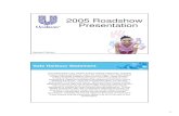 2005 Roadshow Presentation - Unilever · • Positive pricing in Q4-1.5-0.5 0.5 1.5 2.5 3.5 4.5 5.5 Q1 2003 Q2 2003 Q3 2003 Q4 2003 Q1 2004 Q2 2004 Q3 2004 Q4 2004* Q1 2005* Q2 2005