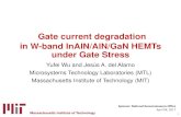 Gate current degradation in W-band InAlN/AlN/GaN …...Gate current degradation in W-band InAlN/AlN/GaN HEMTs under Gate Stress Yufei Wu and Jesús A. del Alamo Microsystems Technology