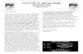 Volume 22 Number 4 - St. Regis Park, Kentucky · 2020. 4. 17. · first draft of this Mayor’s letter one and a half weeks ago, ... , who will be the tiebreaker. Her recommendation