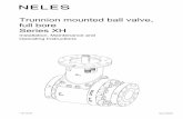 NELES® TRUNNION MOUNTED BALL VALVE, FULL BORE · Trunnion mounted XH series valves are flanged full bore ball valves. The valve body is in two parts, fastened together by body-joint