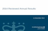 2014 Reviewed Annual Results - Coronation...International Feeder Funds - ZAR Building a solid track record as at 30 September 2014 Fund 3-year ranking 5-year ranking S.I. ranking Long-term