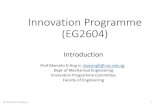 Innovation Programme (EG2604) · Draft Session 2: Problem Analysis and Refinement Draft Session 3: Detailed Review of Related Work, Possible Ideas and Solutions Draft Session 4: Idea