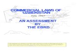 Country Law Assessment – Uzbekistan [EBRD - Legal transition] · Uzbekistan is the most populous country in Central Asia, with a population of over 26 million people. Although the