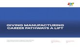 Giving Manufacturing Career Pathways a LIFT - Designed€¦ · The national initiative expands apprenticeship and other high-quality, structured work-based learning programs through
